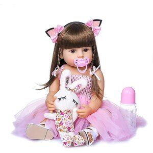 22 Inch Reborn Baby Doll Real  Newborn Silicone Vinyl Anatomically